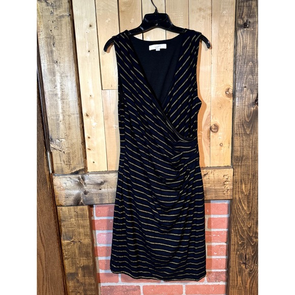 Loft Navy Blue and Gold Striped - Picture 1 of 3